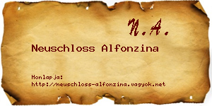 Neuschloss Alfonzina névjegykártya